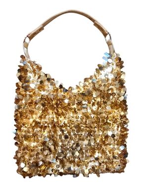 Vintage Y2K Liquid Gold Paillette Sequin Disco Bag
